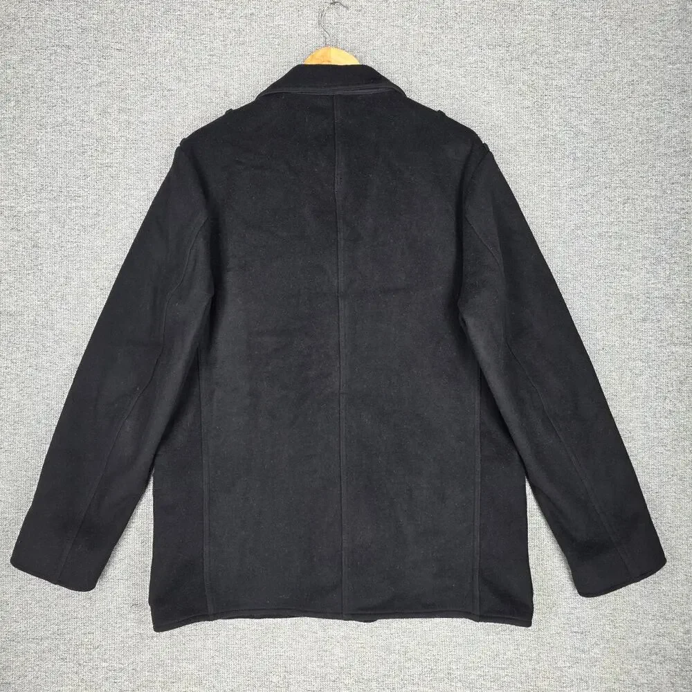 BANANA REPUBLIC TRAVEL & SAFARI 100% WOOL FIELD JACKET – BLACK – SIZE MEDIUM